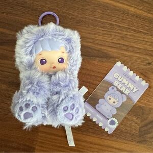 Gummy Bear Plush Keychain - Soft Green